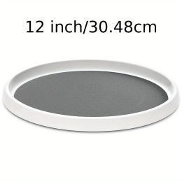 1pc Non-Skid Lazy Susan Organizers; Turntable Rack For Cabinet; Pantry Organization And Storage; Kitchen; Fridge; Spice Rack; Home Kitchen Suppli (Capacity: 12 Inch)