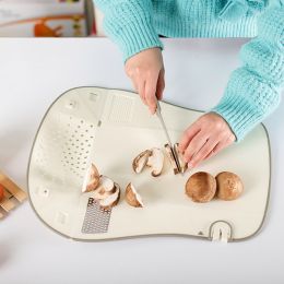 6 IN 1 Multi-functional Folding Cutting Board (Color: White)